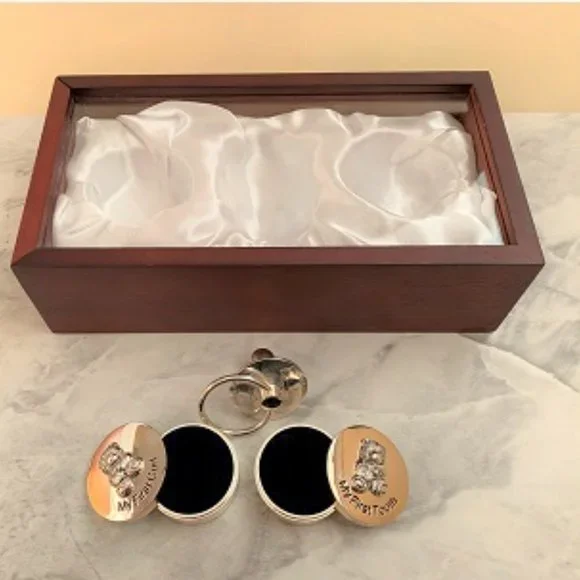 1st Tooth Curl Pacifier Set Baby Keepsake